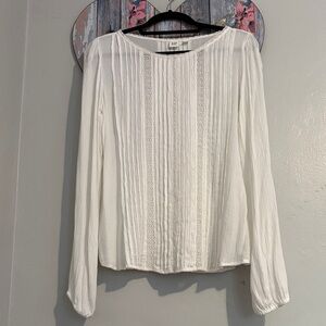 GAP White Textured Blouse